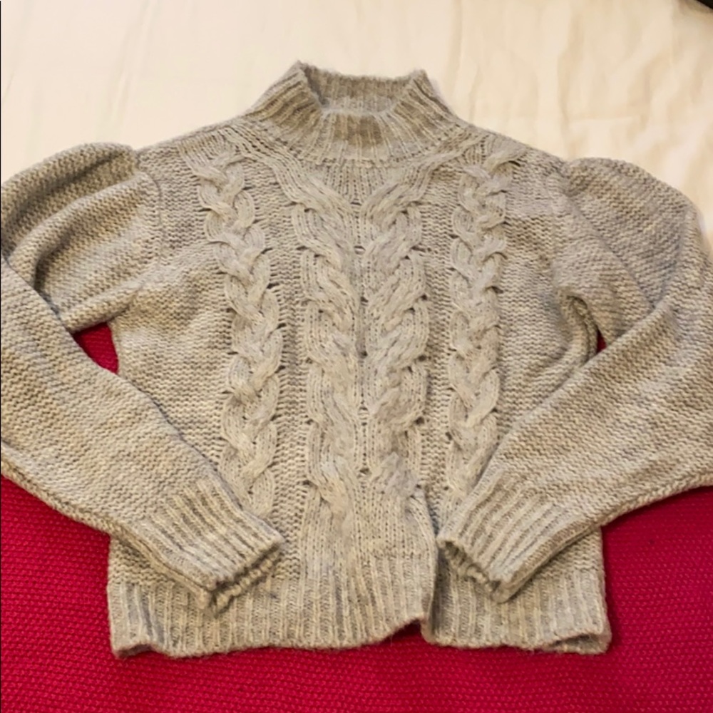 Grey Turtleneck Sweater